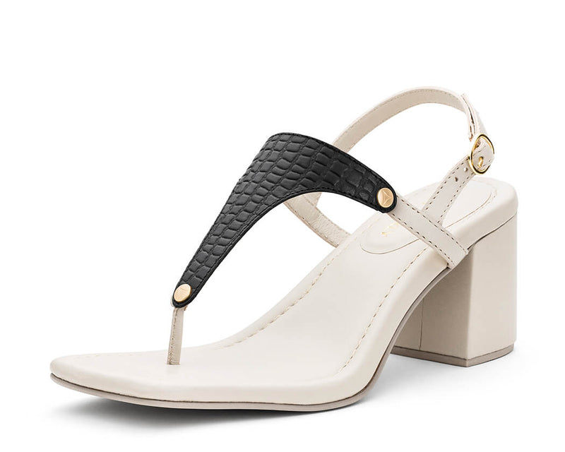 Milano Cool - Block Heel Mid Crema TS