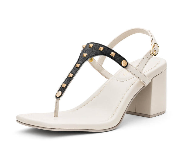 Rock Rebel - Block Heel Mid Crema TS