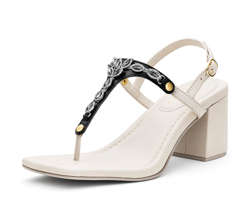 Sparkling Sea - Block Heel Mid Crema TS