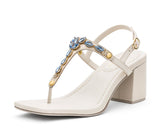 Sparkling Sea - Block Heel Mid Crema TS