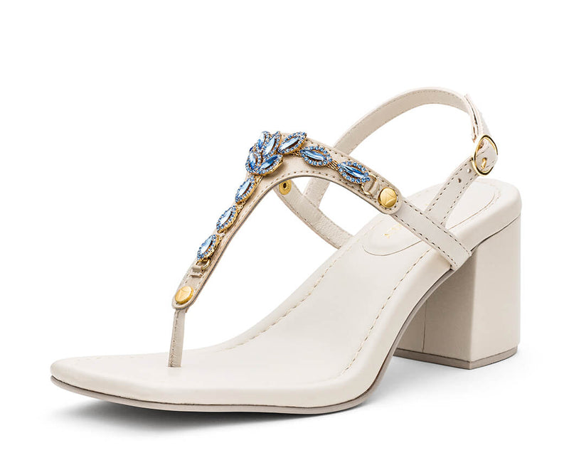 Sparkling Sea - Block Heel Mid Crema TS