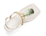 Tulum Tassle - Block Heel Mid Crema TS