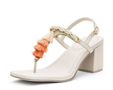 Tulum Tassle - Block Heel Mid Crema TS