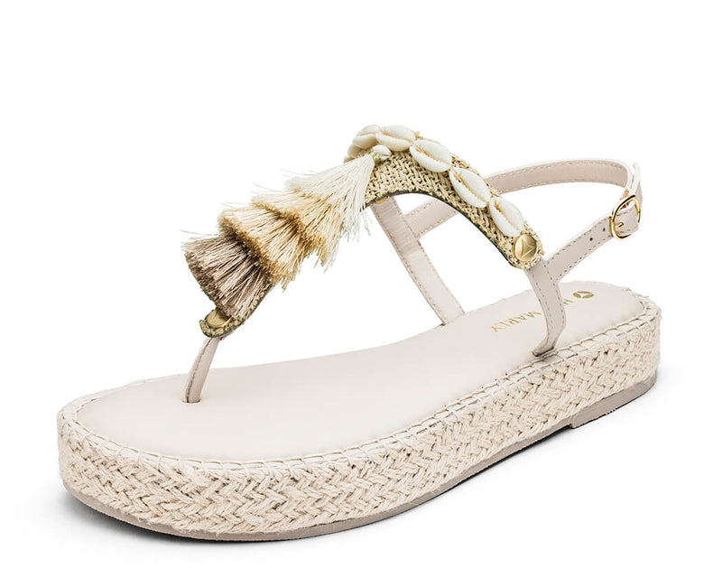 Tulum Tassle - Plateau Bast Crema TS