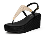Animal Print - Wedge Bast High Black TS