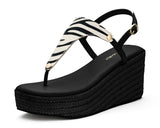 Animal Print - Wedge Bast High Black TS