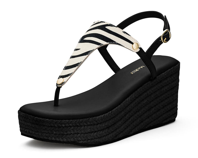 Animal Print - Wedge Bast High Black TS