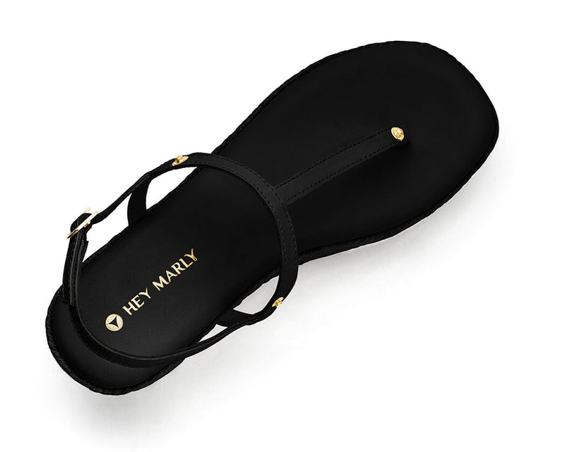 Wedge Bast High Black TS