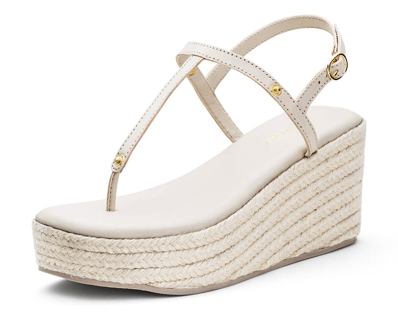 Wedge Bast High Crema TS