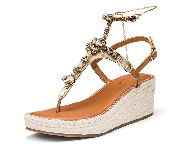 Brilliant Life Chain - Wedge Bast Mid Cognac TS