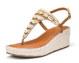Day to Night - Wedge Bast Mid Cognac TS