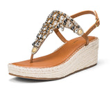 Day to Night - Wedge Bast Mid Cognac TS