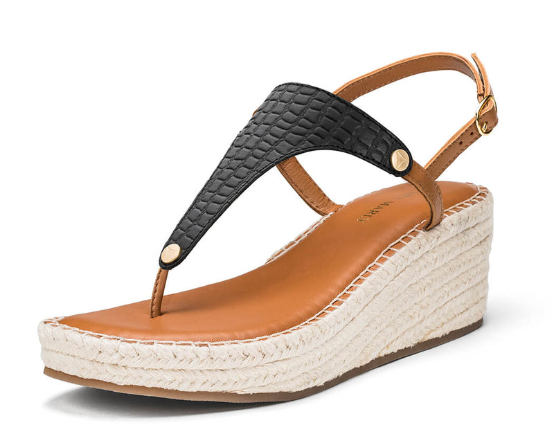 Milano Cool - Wedge Bast Mid Cognac TS