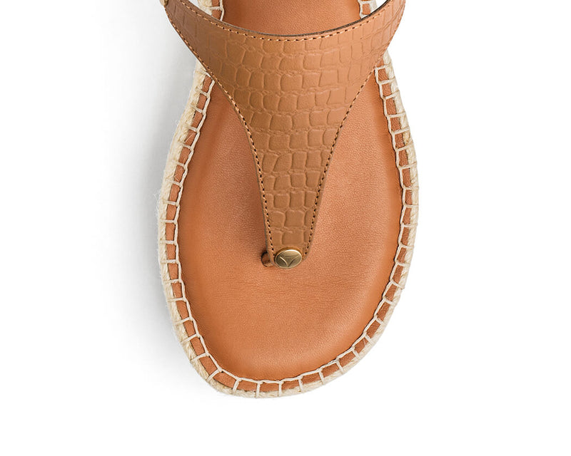 Milano Cool - Wedge Bast Mid Cognac TS