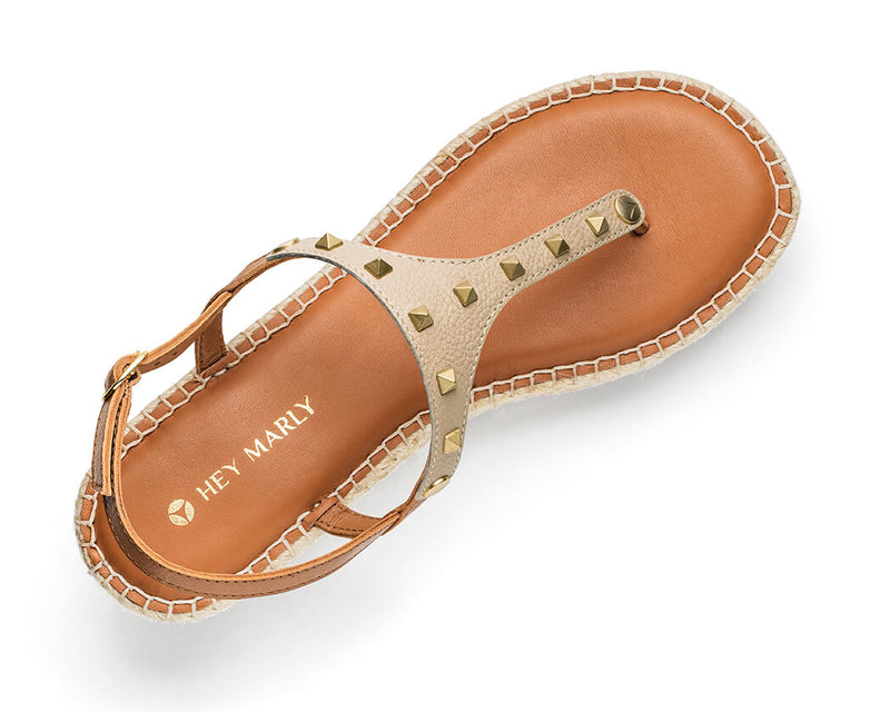 Rock Rebel - Wedge Bast Mid Cognac TS