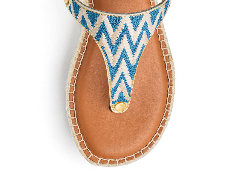 Sandy Lines - Wedge Bast Mid Cognac TS