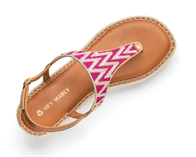 Sandy Lines - Wedge Bast Mid Cognac TS