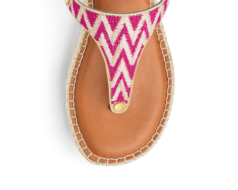 Sandy Lines - Wedge Bast Mid Cognac TS