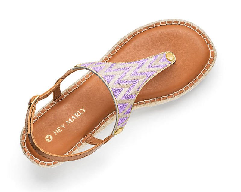 Sandy Lines - Wedge Bast Mid Cognac TS