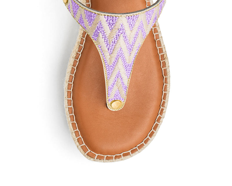 Sandy Lines - Wedge Bast Mid Cognac TS