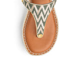 Sandy Lines - Wedge Bast Mid Cognac TS