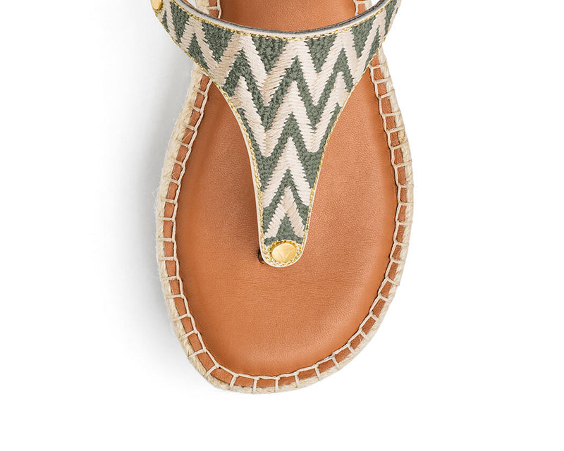 Sandy Lines - Wedge Bast Mid Cognac TS