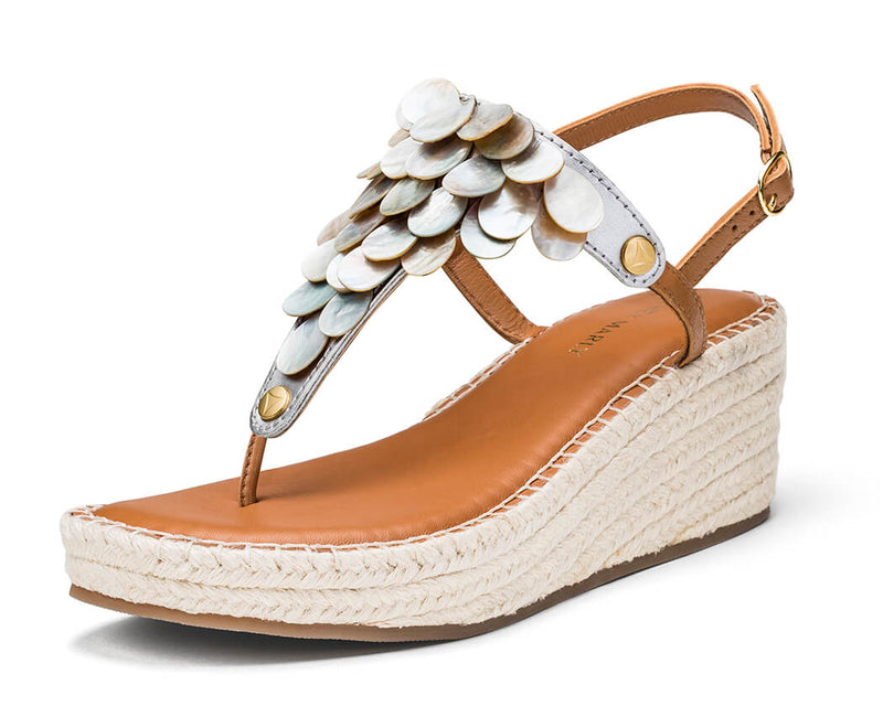 Shiny Pearl - Wedge Bast Mid Cognac TS