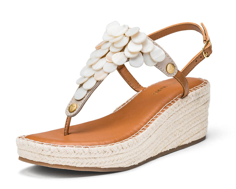 Shiny Pearl - Wedge Bast Mid Cognac TS