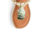 Tulum Tassle - Wedge Bast Mid Cognac TS