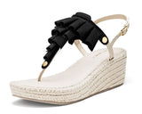 Ruffle Romance - Wedge Bast Mid Crema TS