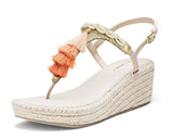 Tulum Tassle - Wedge Bast Mid Crema TS