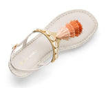 Tulum Tassle - Wedge Bast Mid Crema TS