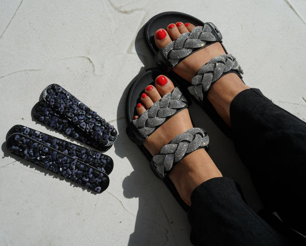 Braided Glitter - Casual Clean Black PS