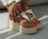 Wedge Bast High Crema TS