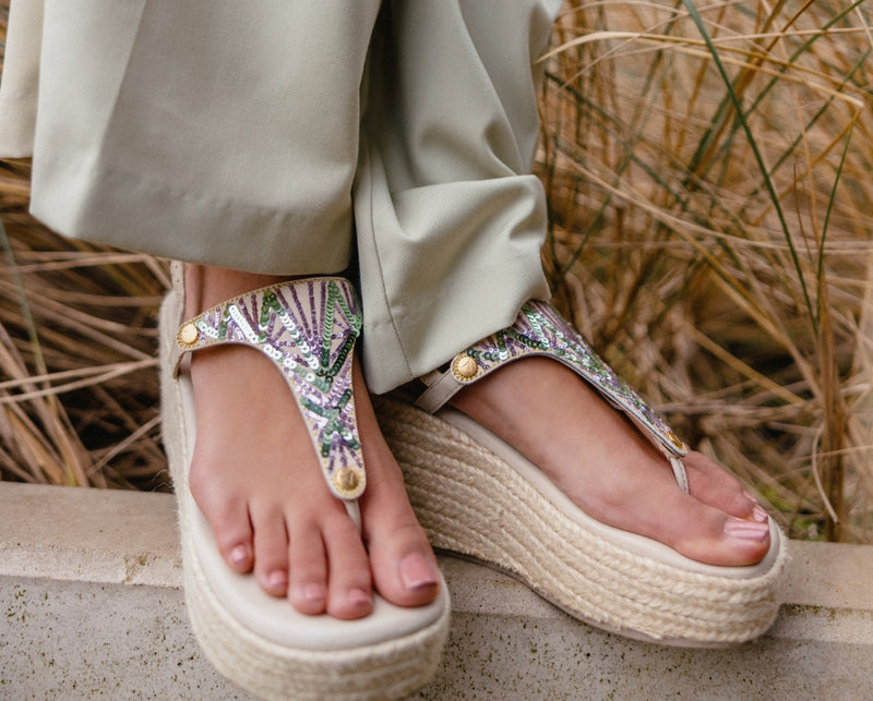 Wedge Bast High Crema TS