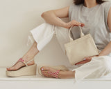 Wedge Bast High Crema TS