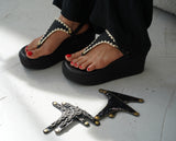 Wedge Bast High Black TS